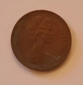 Very Rare 1971 Elizabeth II New Penny 1p Coin - Picture 1 of 2