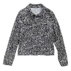 Disney D-Signed Girl’s XL Black White, Zebra Print Button Cotton Jacket #L865JC1 - Picture 1 of 19