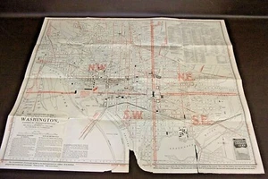 Vintage Washington Reference Map Washington Standard Guide  - Picture 1 of 7