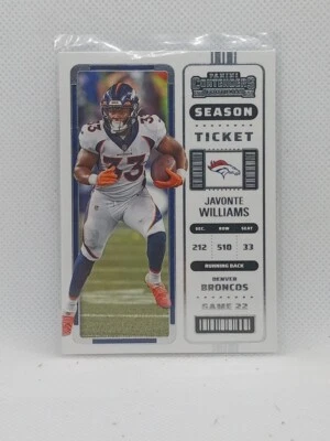 2022 Panini Contenders Season Ticket Javonte Williams #31 Denver Broncos - Image 1 of 2