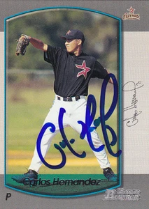 CARLOS H HERNANDEZ HOUSTON ASTROS SIGNED AUTOGRAPHED 2000 BOWMAN BASEBALL CARD - Picture 1 of 1