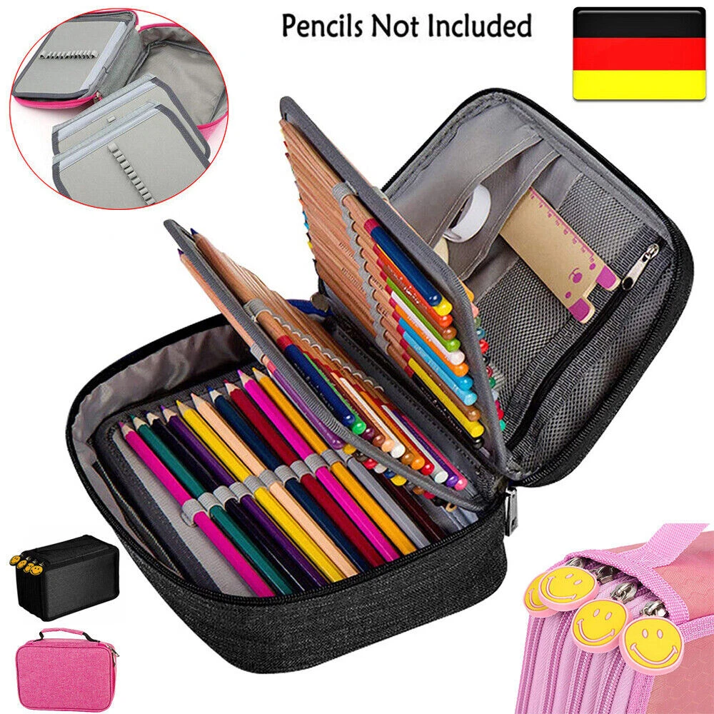 PRODG Federmäppchen – 21 Cm, Schwarz, Mit Organizer Und Reißverschlusstasche
