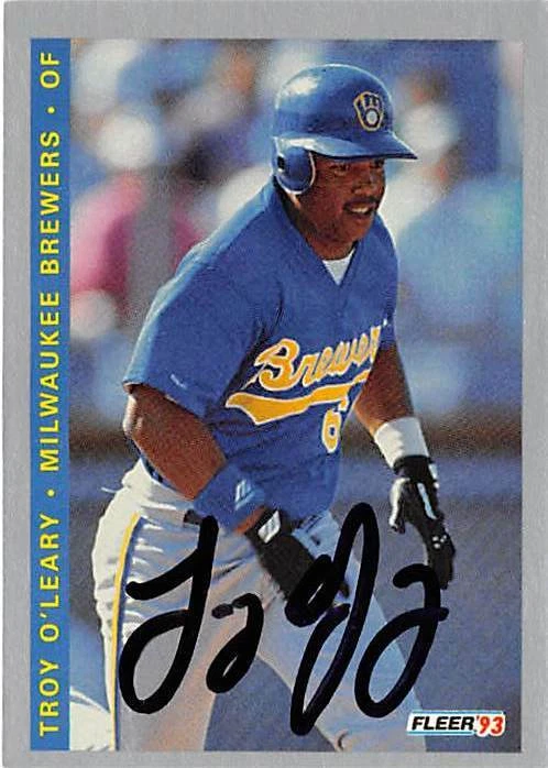 Troy O'Leary autographed Baseball Card (Milwaukee Brewers) 1993 Fleer #F231 - Image 1 of 1