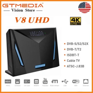 Receptor de satélite V8 UHD 4K UHD FTA satélite DVB-S2/S2X/ATSC-C combo sintonizador H.265 PVR - Imagen 1 de 13