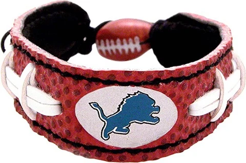 NFL Detroit Lions Brown w/White Laces NFL  Football Bracelet by GameWear Cover