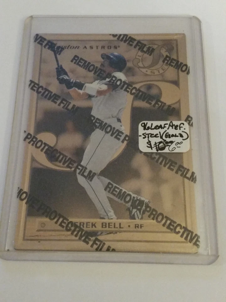 1996 Leaf Preferred Steel Gold #18 Derek Bell : Houston Astros - Image 1 of 1