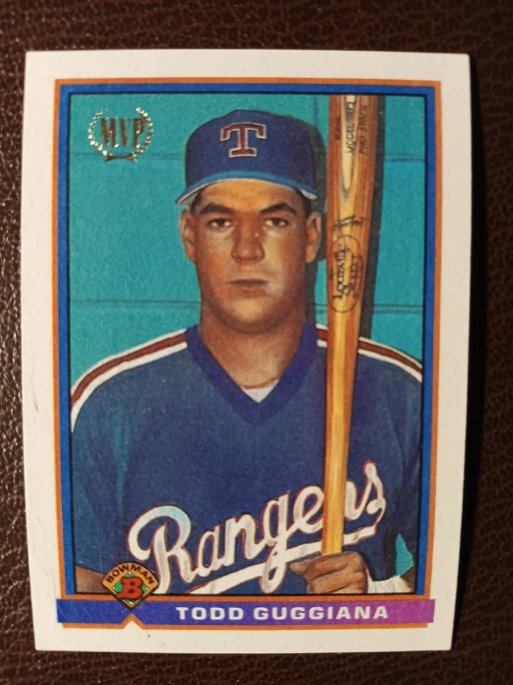 TODD GUGGIANA "MVP" TEXAS RANGERS 1991 BOWMAN BASEBALL CARD #697 - Image 1 of 1