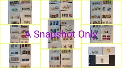 Australia - Stamps on Dealer Cards (58 Cards Total) - Sets, Multiples, Singles  - Image 1 of 4