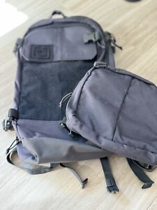 5.11 Tactical AMP 12 Backpack 25L Gray/Blue. Barely Used. Front Accessory Includ