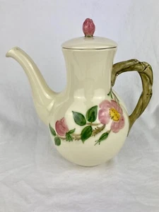 VINTAGE FRANCISCAN DESERT ROSE COFFEE POT w/ LID CALIFORNIA MARK - Picture 1 of 12
