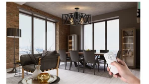 22 inch Light Ceiling Fan Low Profile w/Remote Industrial Square Metal   (B) - Picture 1 of 10