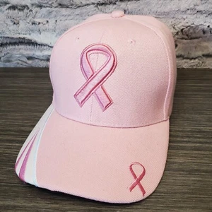 NWOT - Breast Cancer Awareness Pink Ribbon Embroidered Adjustable Ball Cap Hat - Picture 1 of 7