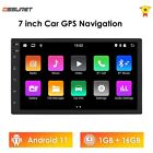 Android 11 Double 2Din 7" Car Stereo Radio GPS SAT NAV Touch Screen WIFI UK Maps