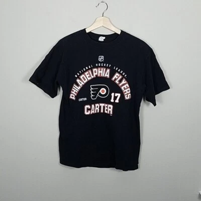 Camiseta negra Jeff Carter # 17 Philadelphia Flyers talla mediana Philly Tee NHL Foto 1 de 3