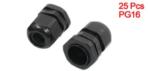 25 piezas PG16 10-14mm 22mm Rosca Plástico Negro Impermeable Cable Glándulas Negro 280g - Imagen 1 de 2