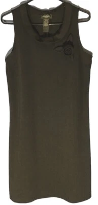 Vestido ALYN PAIGE NY Talla L Jersey Negro, Cuello Redondo, Sin Mangas, Tejido Rosa  Foto 1 de 4