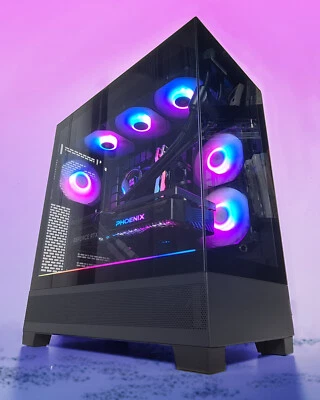 BEEPC Black Glass Gaming PC 7800X3D 32GB DDR5 2TB SSD