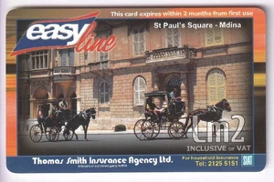 EUROPE TELECARTE / PHONECARD .. ILE MALTE 2LM EASY MALTACOM CHEVAL OLD CAB +N° - Imagen 1 de 1