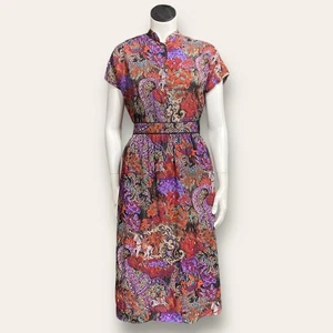 90er Jahre Mandarin Style Bluse mit Rock Set Gr. 10 California Girl - Bild 1 von 8