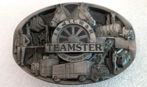 Vtg Belt Buckles Of America Co IB of TCW & H Teamsters New NOS 1980s - Picture 1 of 3