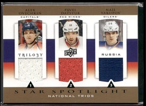 2013-14 Trilogy Three Star Int'l Jerseys #RUS-FWD Ovechkin / Datsyuk / Yakupov - Picture 1 of 2