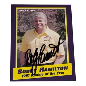 Bobby Hamilton 1991 ROOKIE OF THE YEAR 1992 MAXX #15/16 NASCAR autographed card - Picture 1 of 1