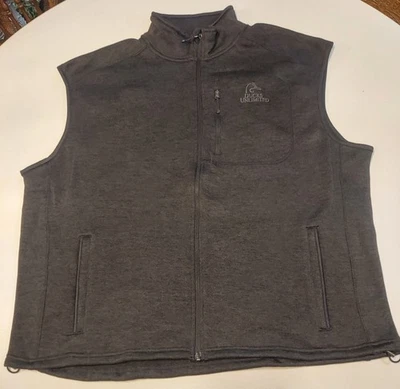 Ducks Unlimited Vest XXXL Black Fleece Sweater Mens Full Zip Mallard Logo 3X - Image 1 of 4