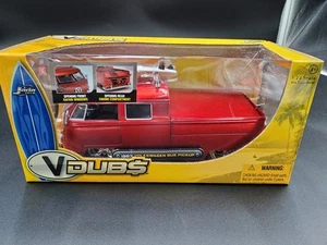 Rare Red VW Bus V Dubs 1963 Volkswagen bus pick up Jada Vdubs vw diecast 1:24 - Picture 1 of 14