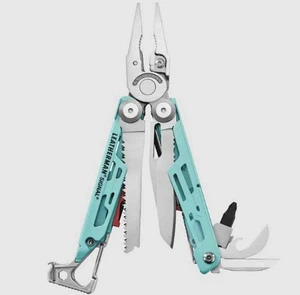 Leatherman Signal Outils Multifonctions Aqua et Silver 19 Fonctions - Picture 1 of 4