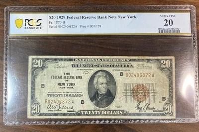 1929__ 20$ New York, New York National Bank Note__ Fr 1870-B, PCGS - Image 1 of 4