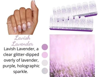 Цветные уличные полоски для маникюра «Щедрая лаванда» настоящий лак для ногтей сняты с производства новые - Изображение 1 из 4