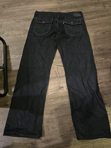 Levi’s 569 Loose Straight Fit Jeans W34 L34 – Dark Wash Button Flap Pockets - Picture 1 of 9