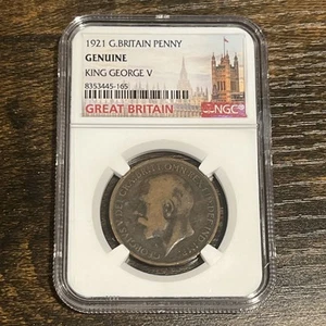 1921 Great Britain One Penny King George V NGC - Picture 1 of 2