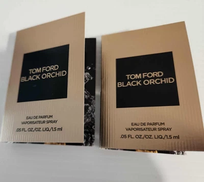2 x Tom Ford Black Orchid Parfum 1.5ML ea Sample New on card - Image 1 of 3