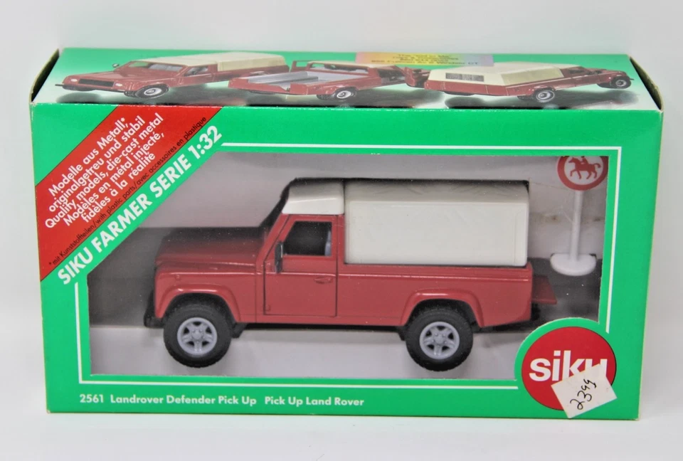 Siku Farmer Serie 1/32 Nr. 2561 Landrover Defender Pick Up Farm OVP New in Box - Image 1 of 4