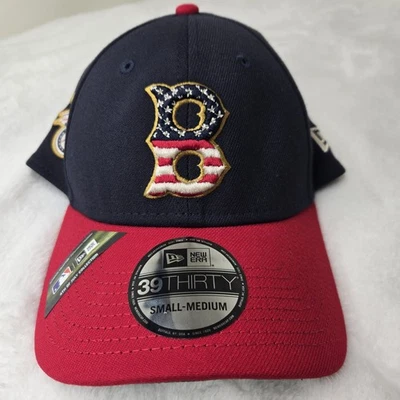 Boston Red Sox 4th Of July Collection New Era Mens USA Flag Embroidered Hat S/M - Image 1 of 4
