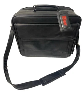Targus Leather Notebook Case Laptop Messenger Bag Briefcase Travel Carry On - Picture 1 of 6