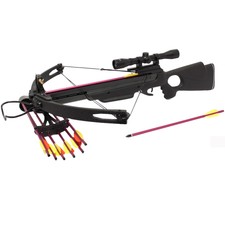 Spider 150lb Crossbow Package w/ Scope+Arrows+Quiver+Rope Cocking Device - Used