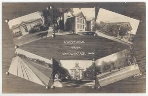 1910 Whitewater, Wisconsin - REAL PHOTO Montage of Views - Vintage Postcard - Picture 1 of 2