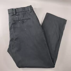 Dockers Signature Khaki Slim Fit Gray Flat Front Pants Mens Size Actual 36x28 - Picture 1 of 9