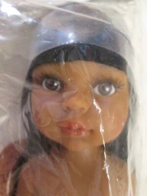Nora Paola Reina Las Amigas Doll 32cm Vinyl Long Black Hair Bangs Brown Eyes NIP - Image 1 of 4
