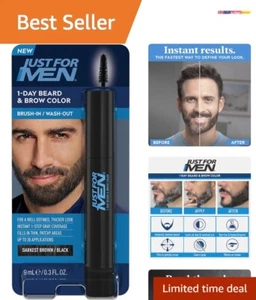 Darkest Brown 1-Day Beard & Brow Color - 30 Applications for Instant Coverage - Picture 1 of 10