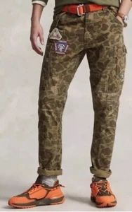Polo Ralph Lauren Voyager Cargo Pants Mens 40x30 Forestry Camo Patchwork Utility - Picture 1 of 8