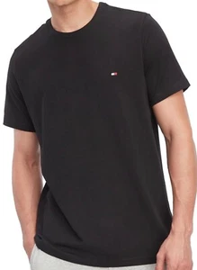 Tommy Hilfiger T shirt men's crew Neck Tee 95% cotton, Black color, Classic fit - Picture 1 of 2