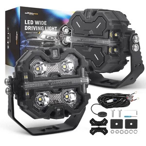 Luces LED Pod 3.5 pulgadas Fondo RGB DRL Spot Beam Tirador Lateral Luz de Conducción - Imagen 1 de 14