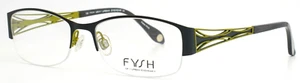 FYSH 3495 642 Olive Womens Rectangle Half Rim Eyeglasses 53-17-135 B:32 - Picture 1 of 15