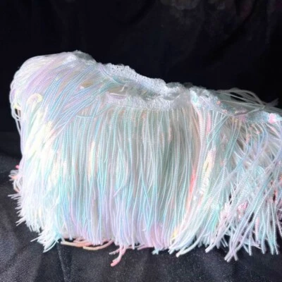 1,1 yardas lentejuelas borla flecos costura ribete hágalo usted mismo vestido baile disfraz ropa Foto 1 de 4