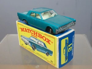 MATCHBOX LESNEY MODELO NO.31c "LINCOLN CONTINENTAL" MUY NUEVO SIN USAR, EN CAJA - Imagen 1 de 10