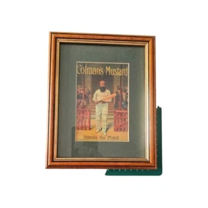 Cuadro de Pared Mostaza Colman en Marco de Madera Coleccionable Publicidad 18x23cm - Imagen 1 de 6