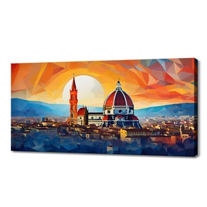 Florence Italy Sunset Skyline City Landmarks Canvas Print Picture Wall Art - Picture 1 of 9